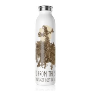 Slim Water Bottle — "Saved From the Soil" Plant Lover Stainless Steel Bottle