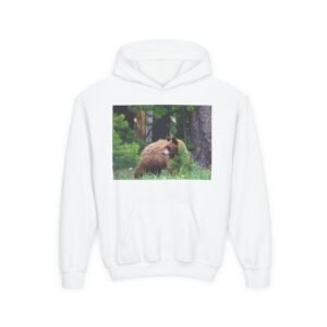 Brown Bear Photo Youth Hoodie | Forest Wildlife Kids Sweatshirt