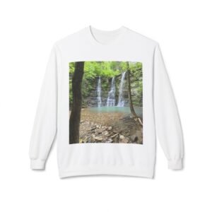 Waterfall Forest Photo Sweatshirt | Scenic Nature Crewneck