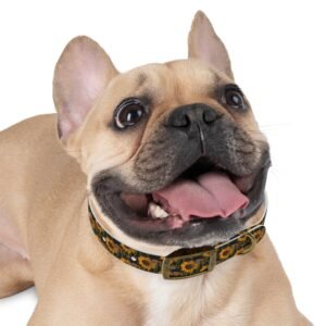 Sunflower Dog Collar — Floral Adjustable Pet Collar for Small & Large Dogs