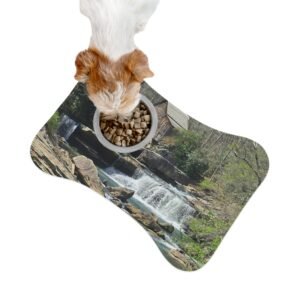 West Virginia Babcock State Park Pet Feeding Mat — Scenic Waterfall Mill Design