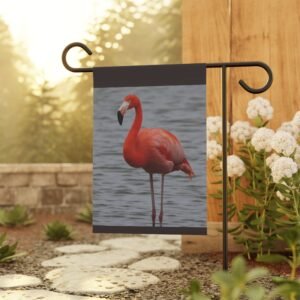 Texas Port A Lone Flamingo Garden Flag — Tropical Yard & House Banner