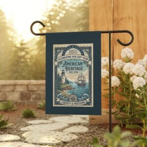 Garden Flag — "American Heritage 250" Nautical Lighthouse Banner (Liberty & Freedom)