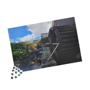 Massachusetts Jenny Christ Watermill Photo Puzzle — Scenic River Mill Jigsaw (110, 252, 520, 1014 pcs)