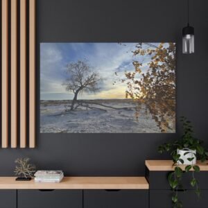 New Mexico White Sands National Park Sand Dune at Sunset Canvas: Autumn Sand Dune Landscape Photography Wall Art