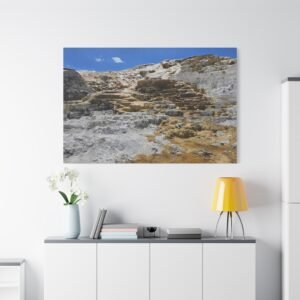 Wyoming Yellowstone Mammoth Hot Springs Thermal Terraces: Geothermal Formations, Landscape Photography Wall Art