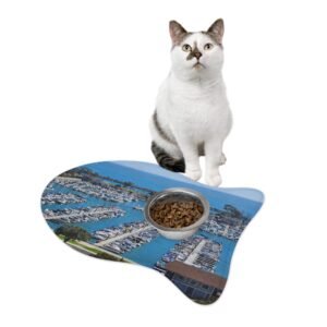 California Dana Point Marina Harbor Pet Feeding Mat — Waterfront Boat Dock Design