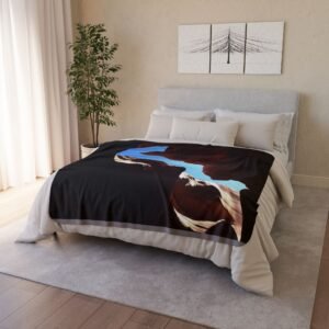 Arizona Sea Horse Rock Formation Lower Antelope Canyon Sky Fleece Sherpa Blanket — Photographic Throw