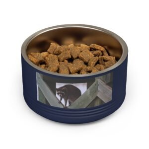 Stainless Pet Bowl with Wildlife Photo Wrap — 18 oz