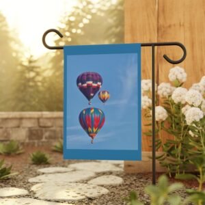 New Mexico Fiesta Hot Air Balloon Garden Flag - Colorful Sky Outdoor Banner