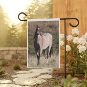Mustang in Field Garden Banner — Wild Horse House Banner