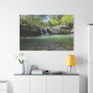 Arkansas Fall Creek Falls Emerald Waters Canvas: Crystal Waterfall Landscape Photography Wall Art