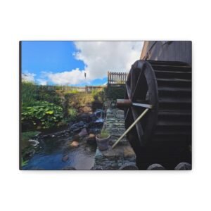 Massachusetts Jenny Grist Historic Mill Canvas: Stone Architecture Wall Art