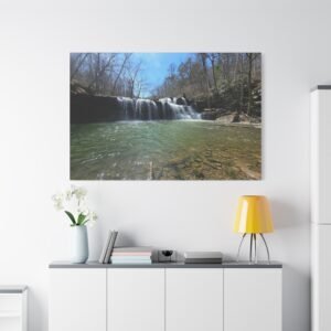 West Virginia Brush Creek Falls Canvas: Multi-Tiered Waterfall Photography, Landscape Wall Art