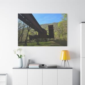 West Virginia Nuttallburg Coal Tipple Canvas: Abandoned Mining Facility Landscape Photography Wall Art